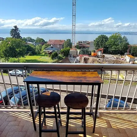 Appart Cosy Avec Vue Sur Le Lac Leman Evian-les-Bains Exterior photo